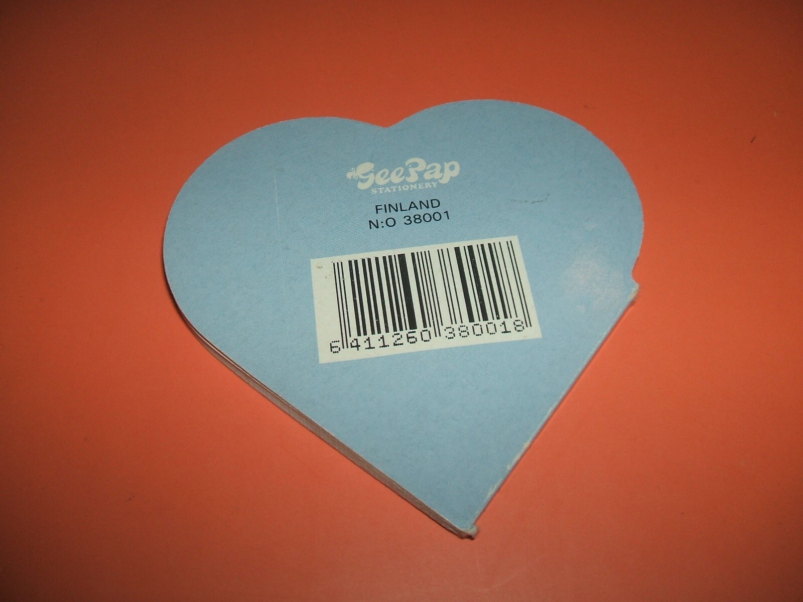 Vintage 80s 90s Gee Pap Finland Cocker Spaniel Heart Shaped Notebook Notepad