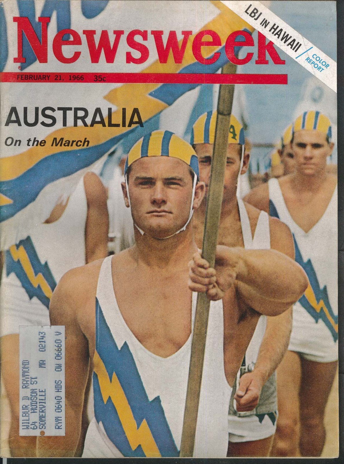 NEWSWEEK Australia LBJ Hawaii Vietnam War An Lao Fidel Castro Luna 2/21 1966