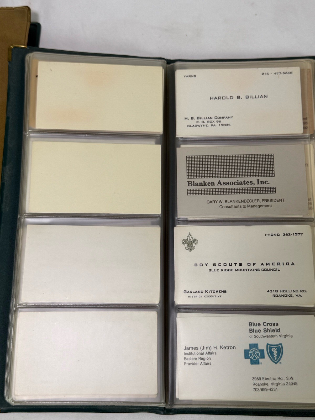 Vintage 1950 To 1990 Mid Century Business Card Binders & Cards Nice Collection