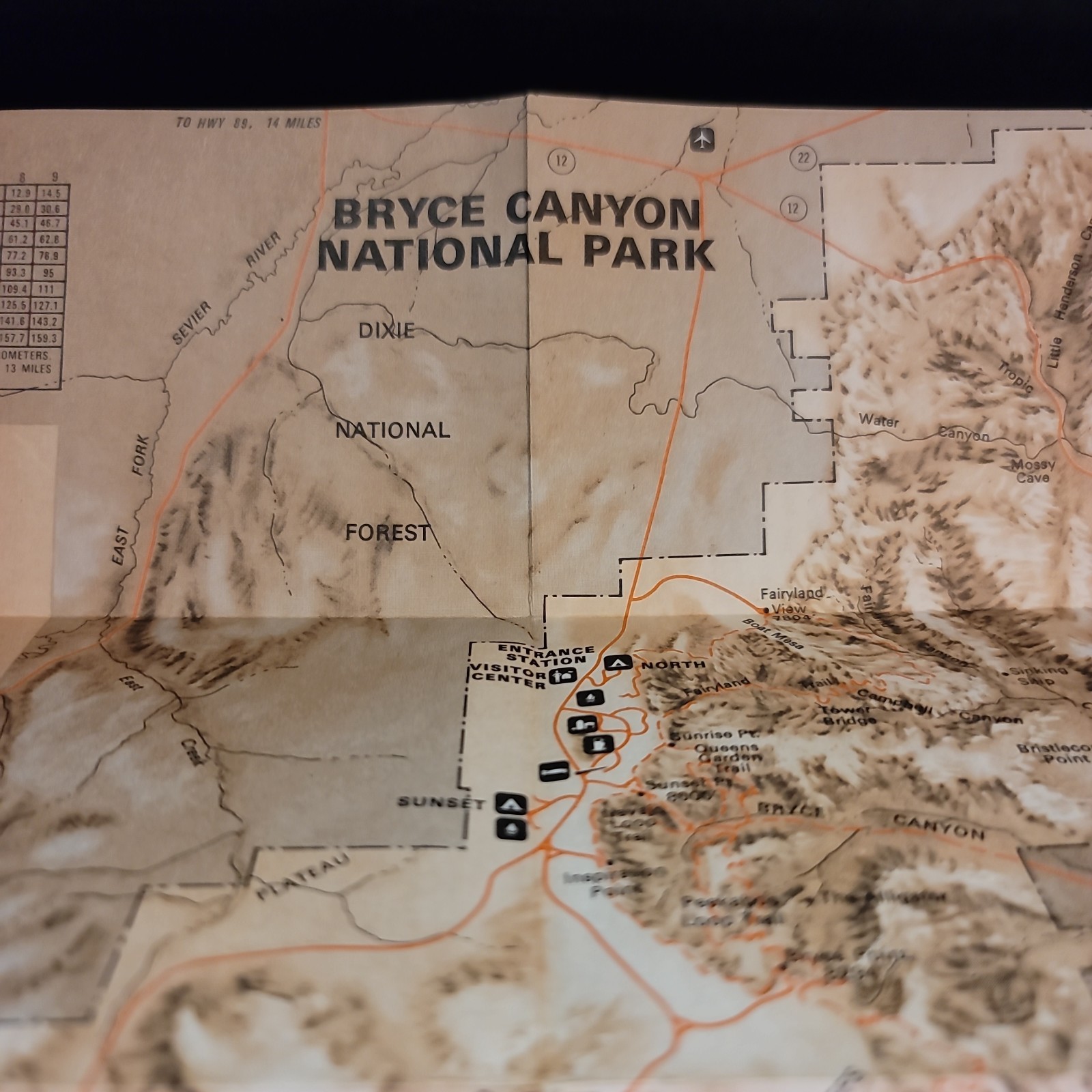 Vintage c1974 Zion, Bryce Canyon, North Rim Grand Canyon Detail Maps Lot Of 3