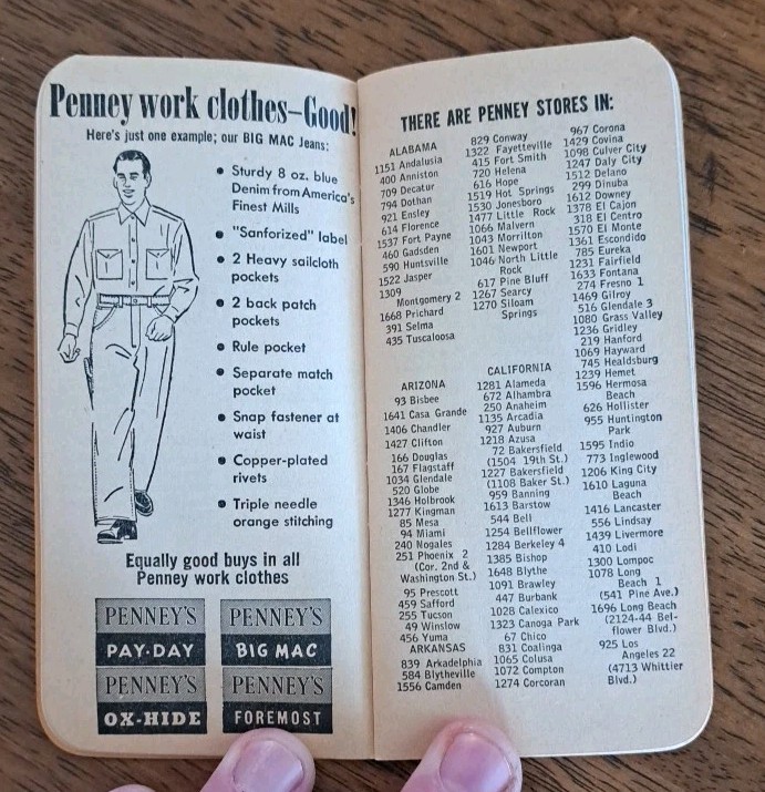 Pennys Gift Booklet c1930s aka JC Pennys Vintage Great Shape