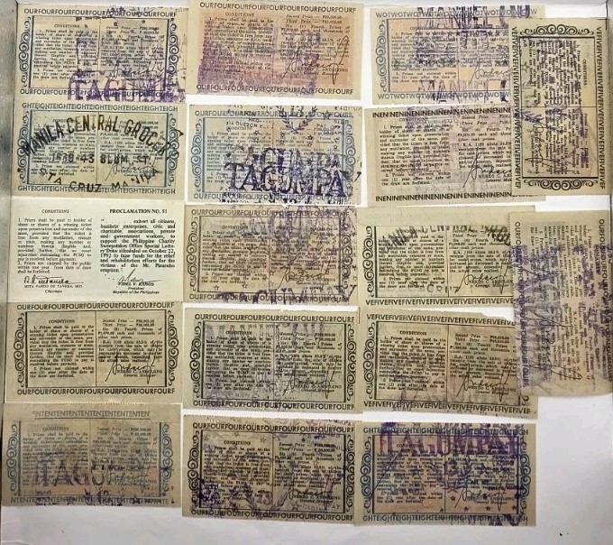 1970s Philippines Paper Collectible Vintage Sweepstakes.Lot Of 17.Used.