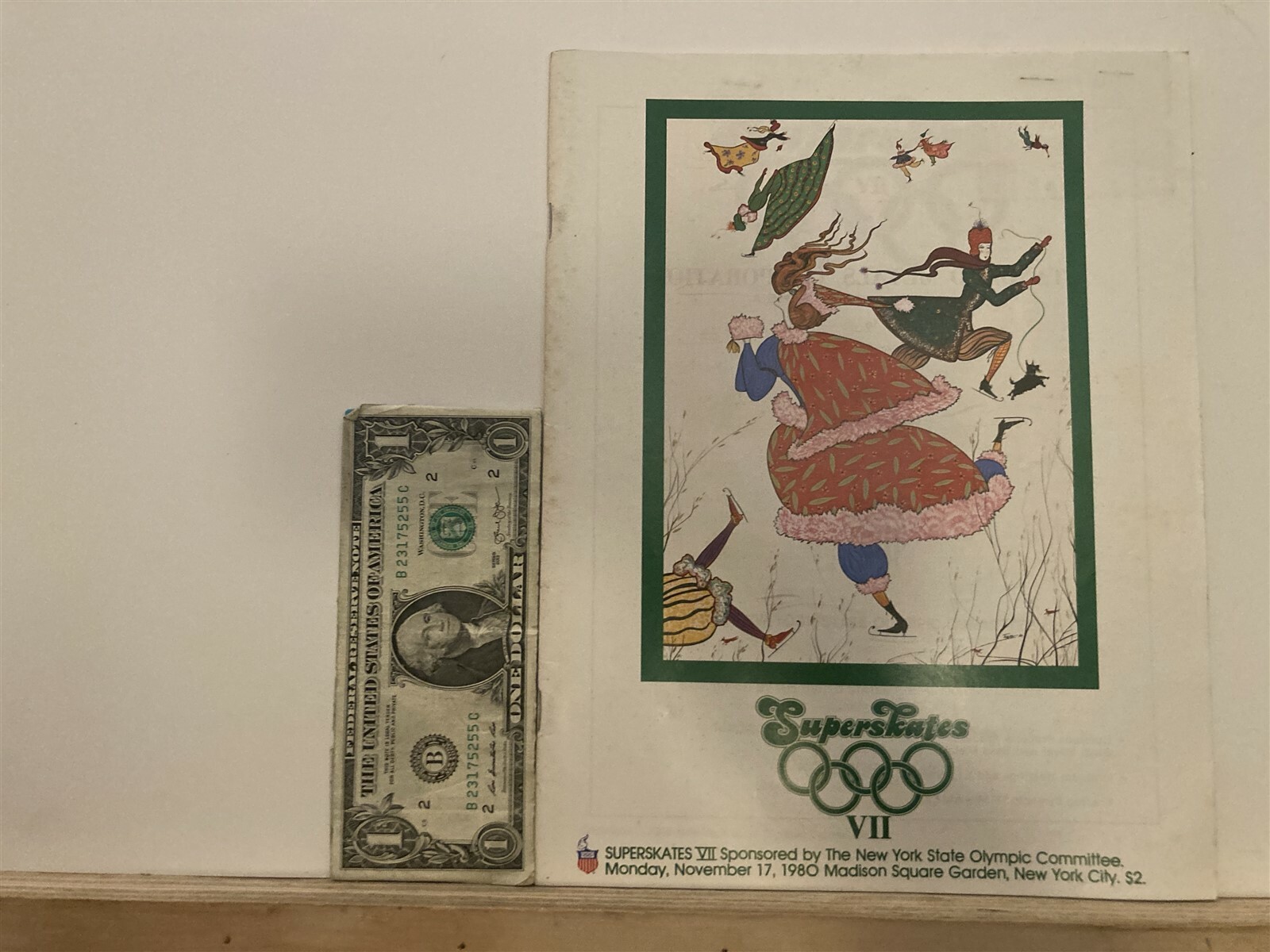 1980 Olympic Superskates Ice Skating Madison Square Garden NY Program Ticket Vtg
