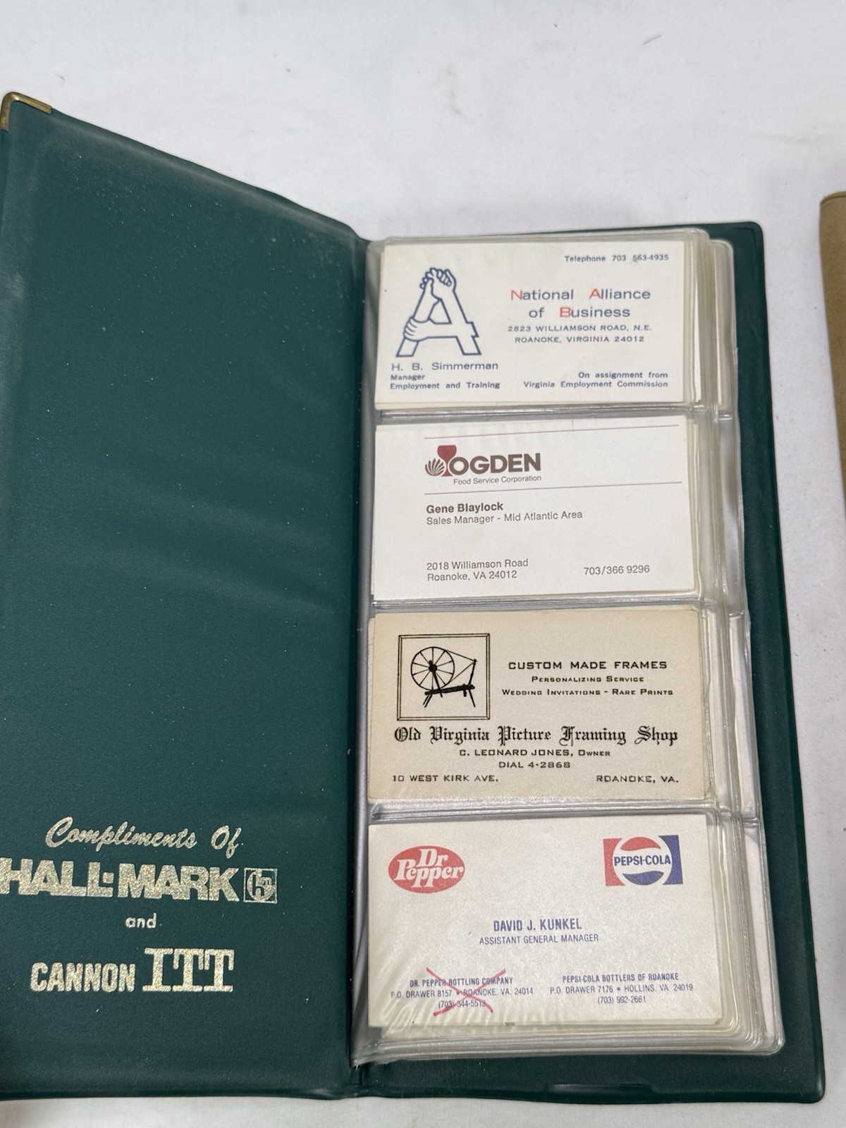 Vintage 1950 To 1990 Mid Century Business Card Binders & Cards Nice Collection