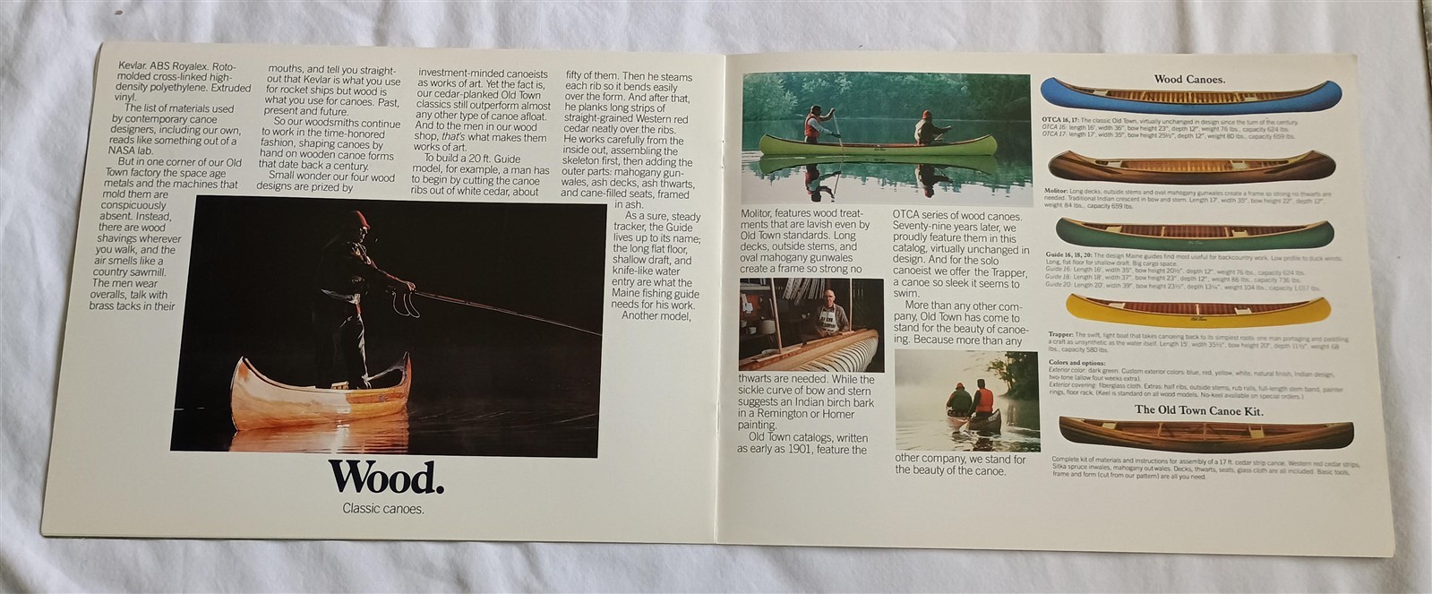 Vintage Old Town Canoe Company Lot Catalog Brochure 1977 1981 1982 1986