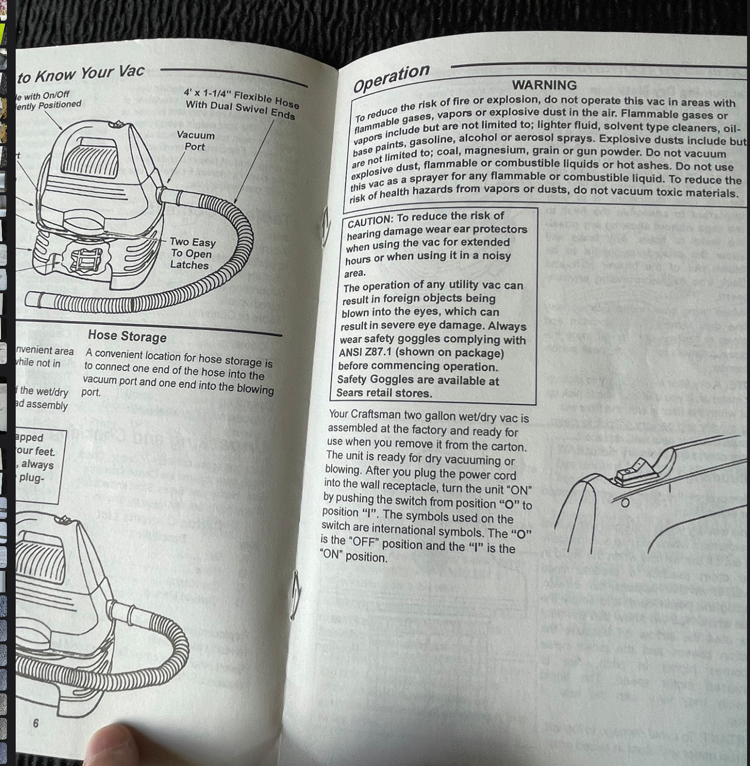 Instructions ONLY Craftsman 2 Gallon Wet/Dry Vac 113.177110 Owner Manual