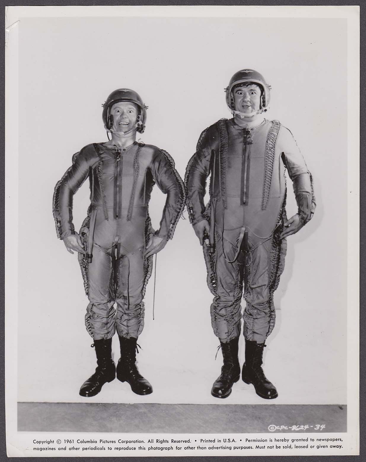 Mickey Rooney Buddy Hackett flight suits Everything’s Ducky 8×10 photo 1961 #34