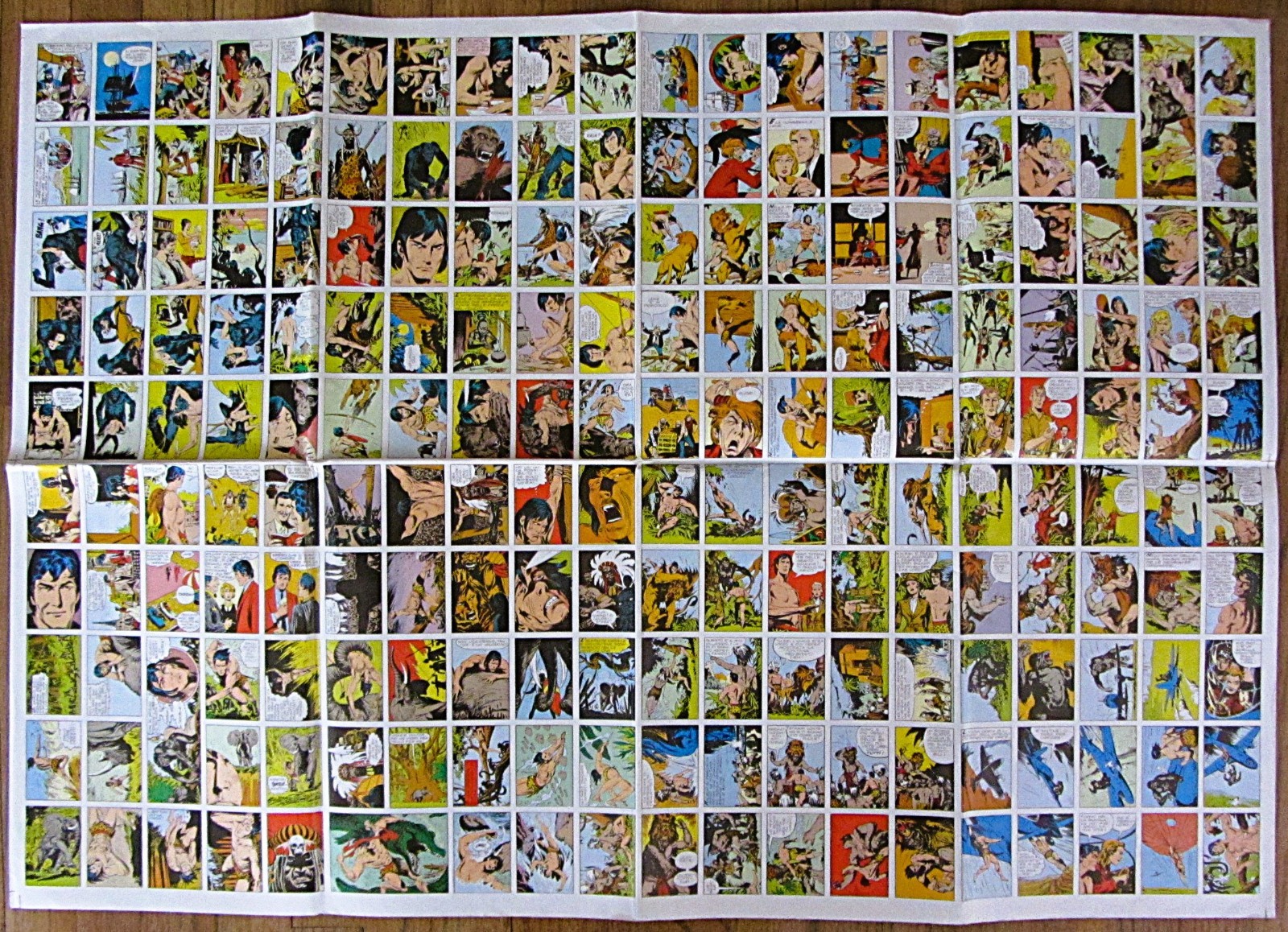 TARZAN OF THE APES~ITALIAN STICKER BOOK w/UNCUT SHEET OF 200 STICKERS~JOE KUBERT