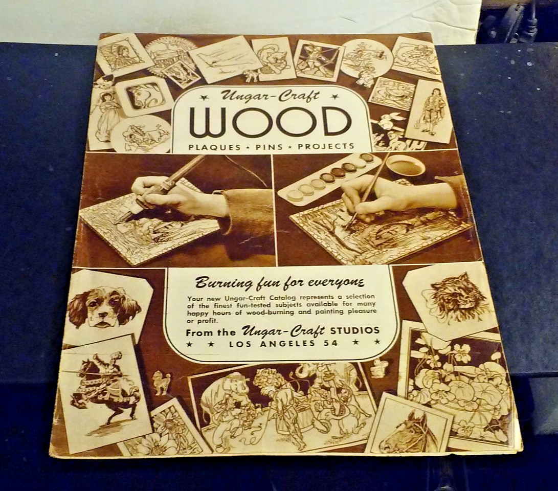 Vintage Ungar-craft Studios Catalog Brochure Plaques Pins Projects Wood Burning