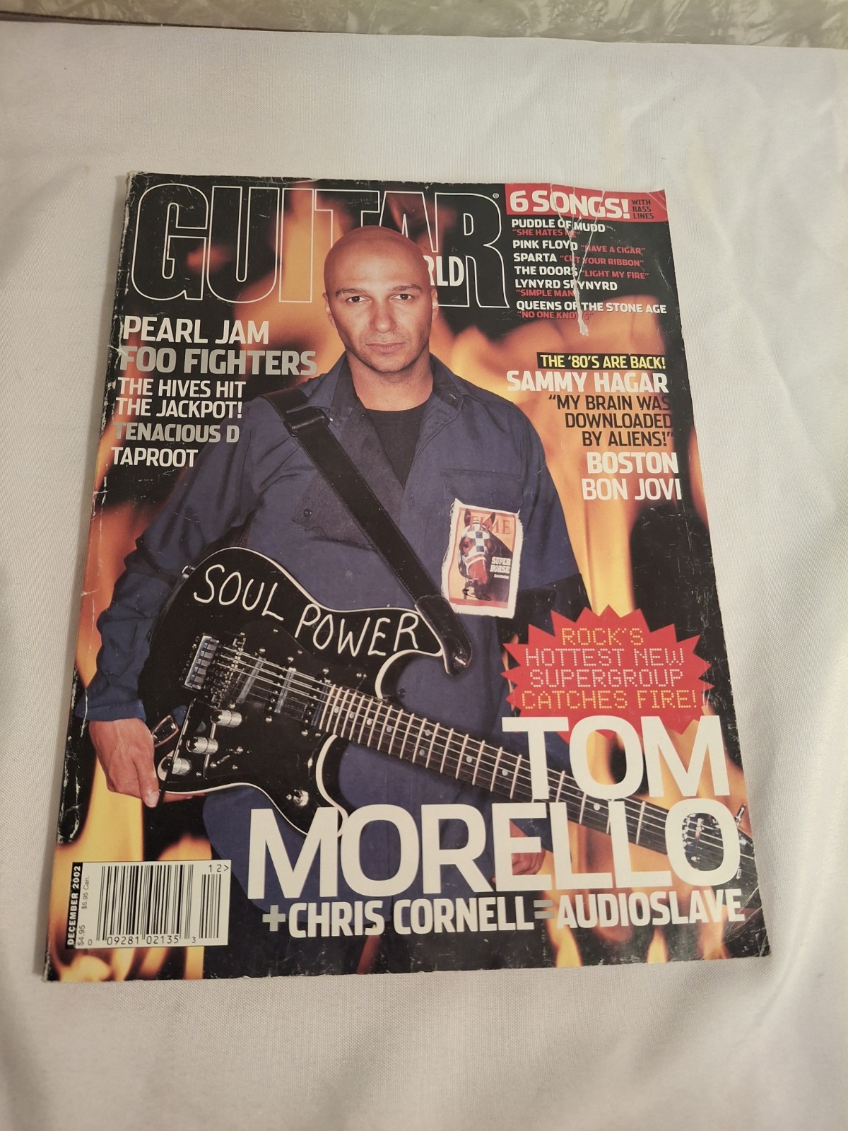 DEC 2002 GUITAR WORLD Vintage music magazine TOM MORELLO – AUDIOSLAVE W/POSTER