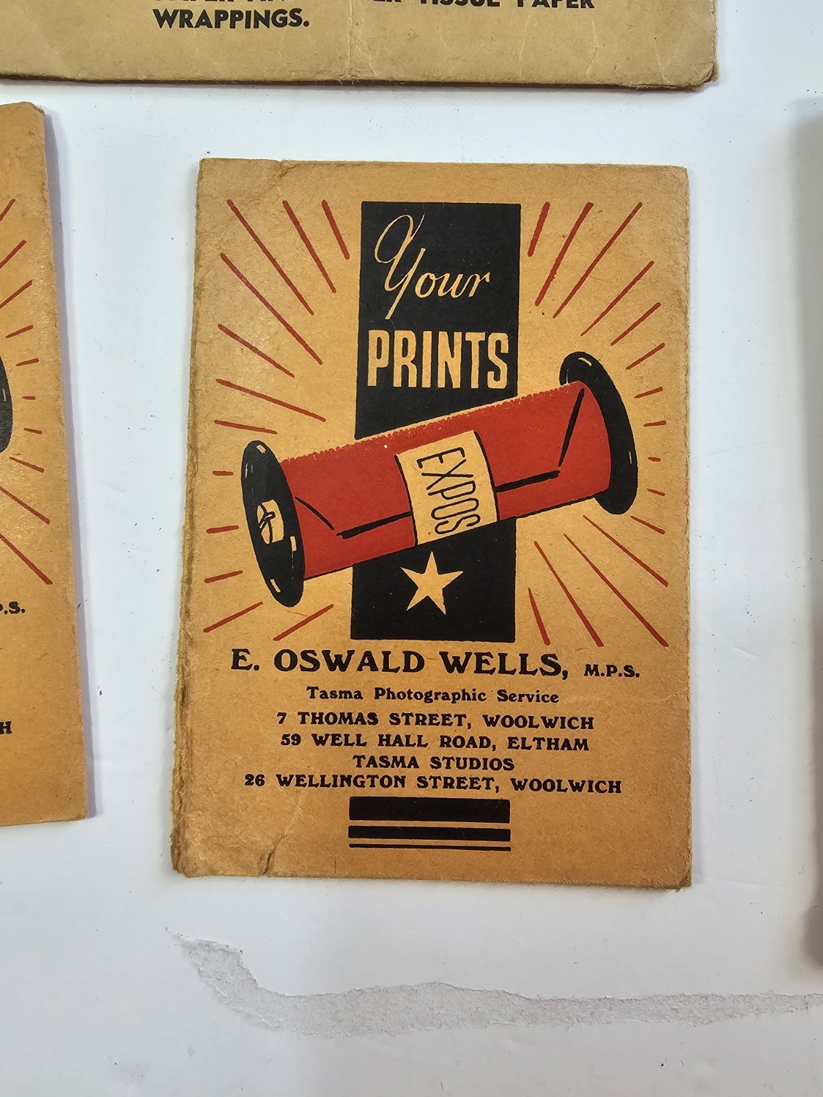 Vintage Kodak Velox Photographic Wallets Envelope Film Print Emphemera 1950s