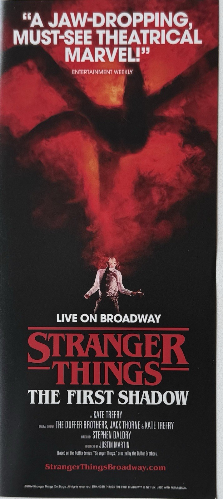 Broadway Flyer – Stranger Things – The First Shadow – 2025