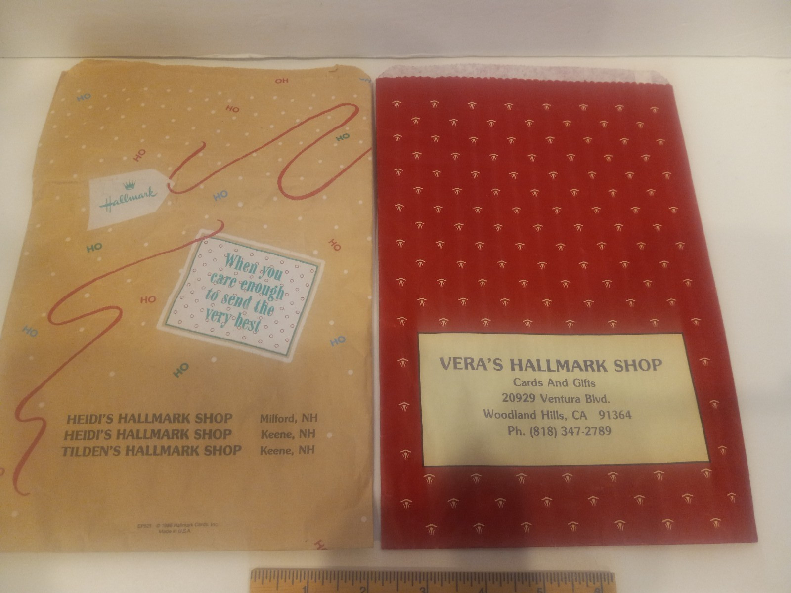 Vintage Hallmark Paper Store Shopping Bags – 1980s – NH and CA
