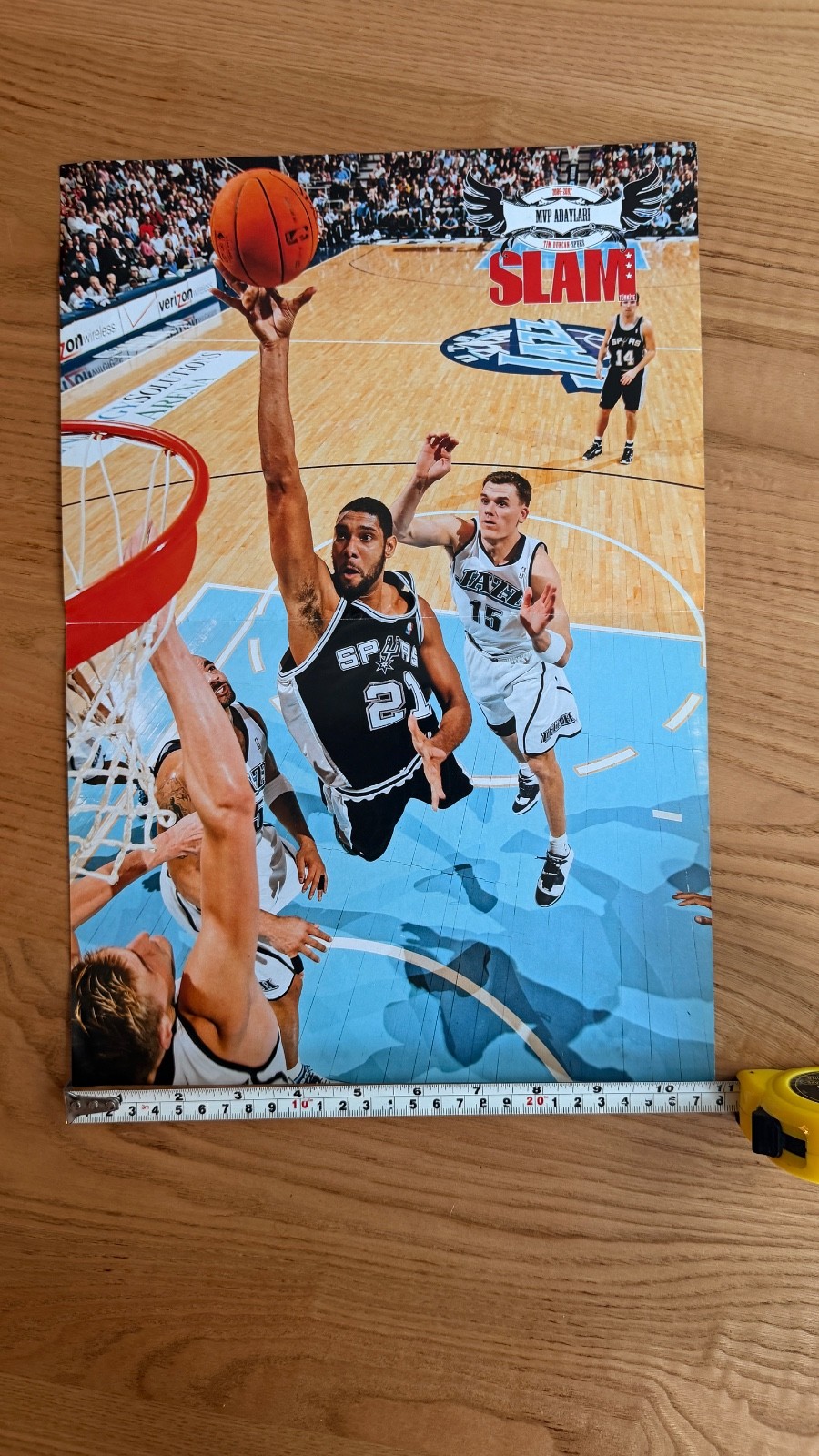 Tim Duncan San Antonio Spurs SLAM Turkey MVP NBA Vintage Poster Rare