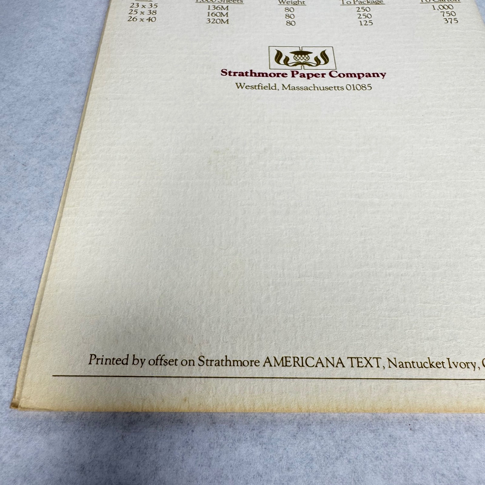c.1974 Strathmore Americana Paper Swatch Book Felt-Marked Color Samples