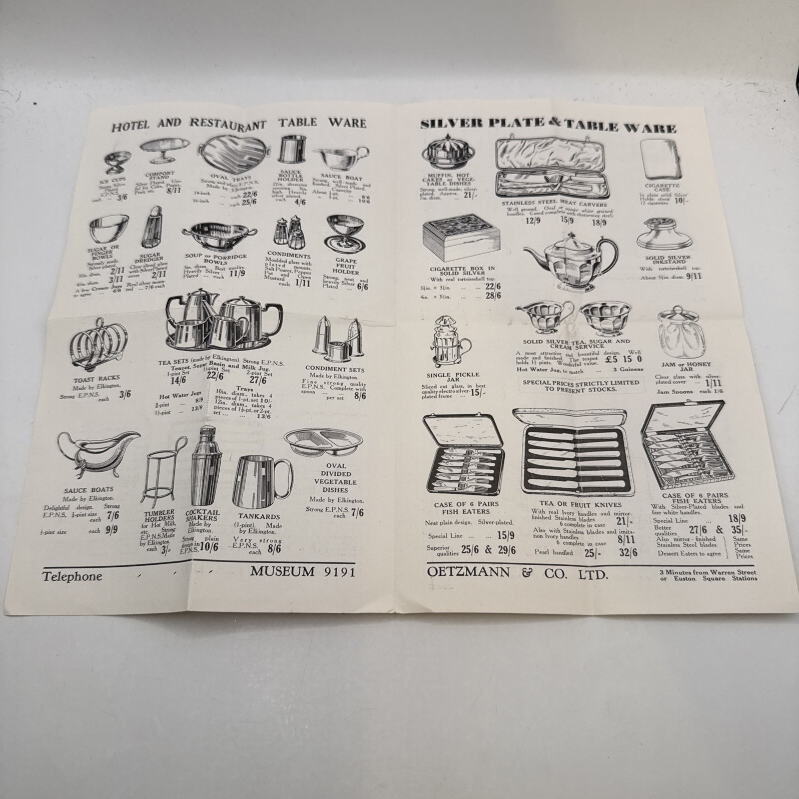 1936 LETTER & PRE-PAID ENVELOPE OETZMANN & Co LONDON