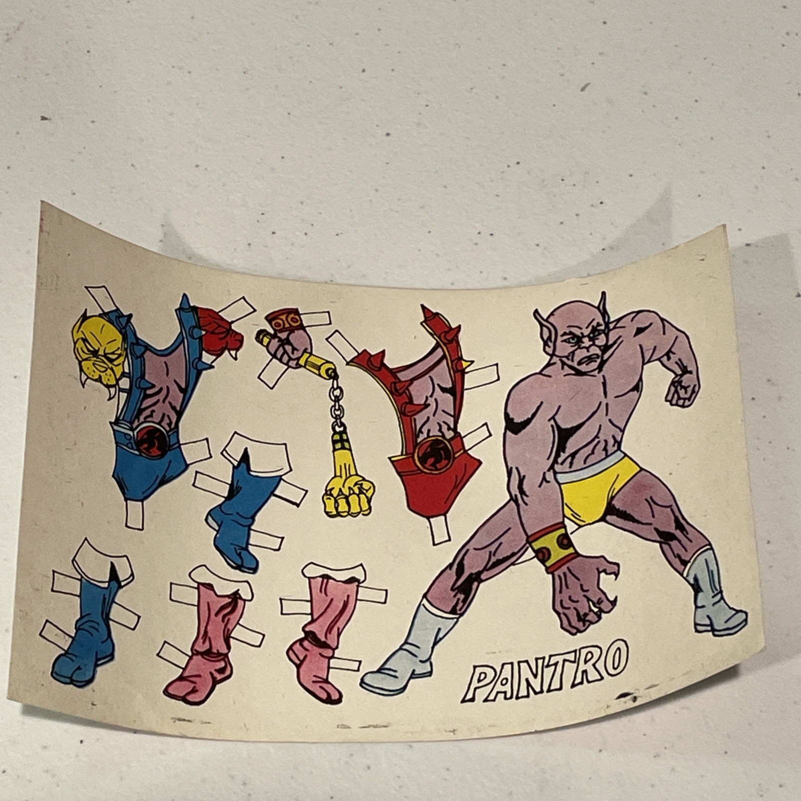 Vintage 80’s Thundercats Argentina Cut Out Paper Doll TIGRO Spanish ROCHE