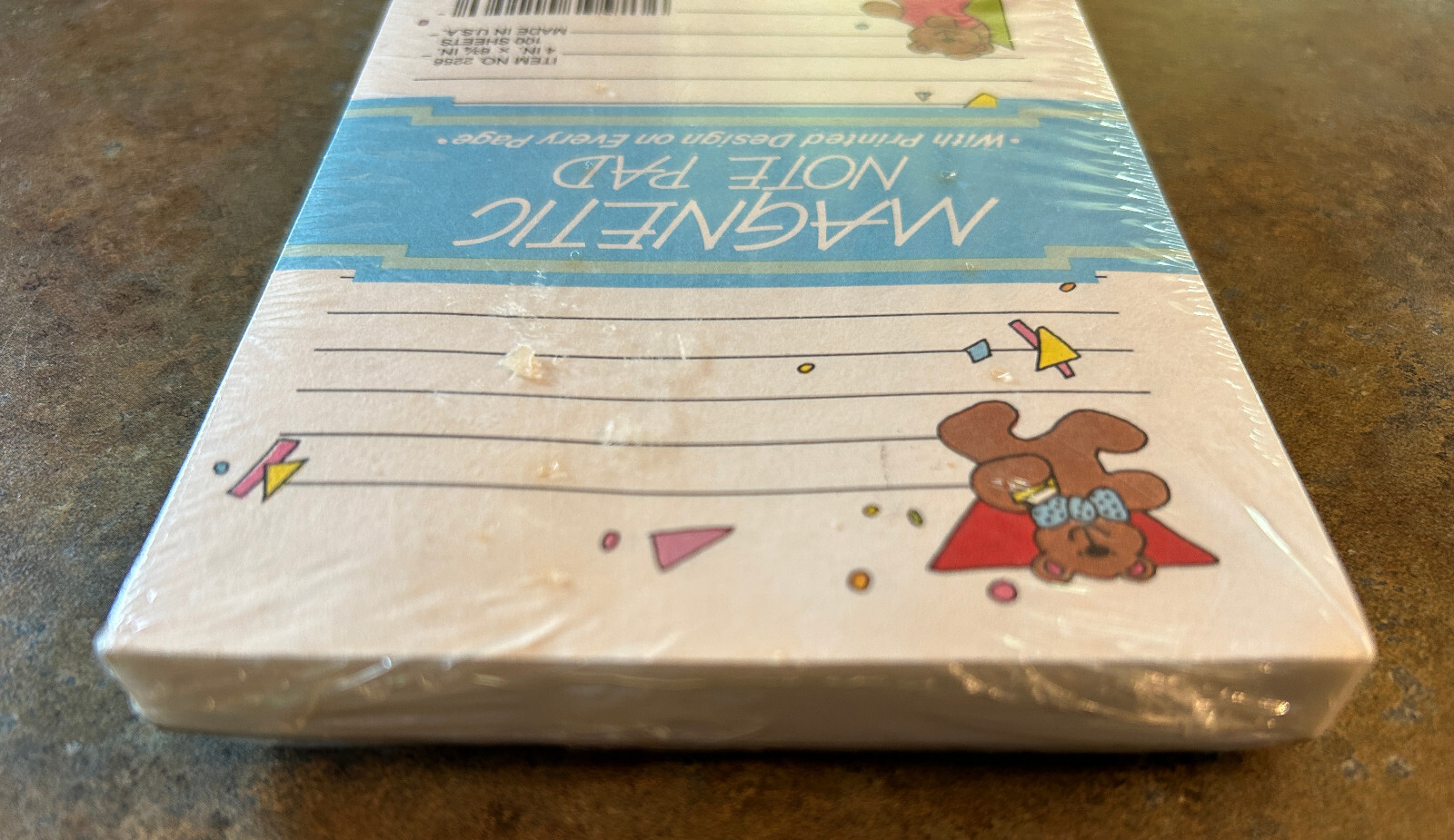 Vintage 80’s Grin & Bear It Magnetic Notepad 100 Lined Sheets Teddy Bears UNUSED