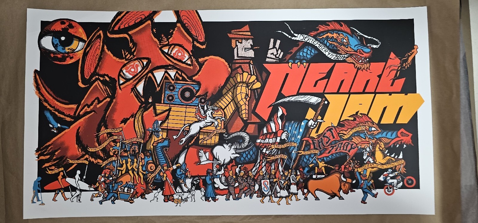 PJ20 Pearl Jam Brad Klausen Alpine Valley East Troy WI Poster Silkscreen Print