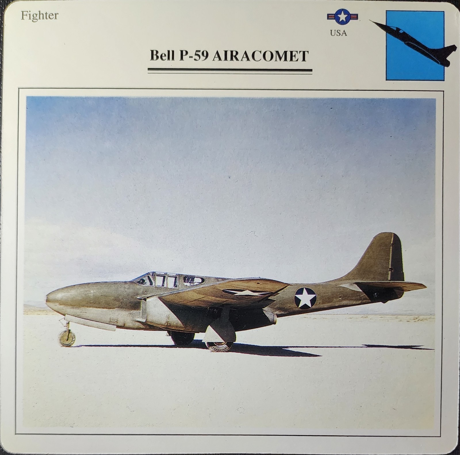 Bell P-59 P 59 P59 Airacomet Plane Picture Original Aircraft Collector Card