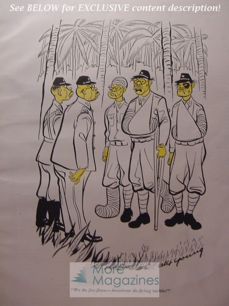1943 RARE HUGE lot of cartoons from Esquire magazine! WWII Era
