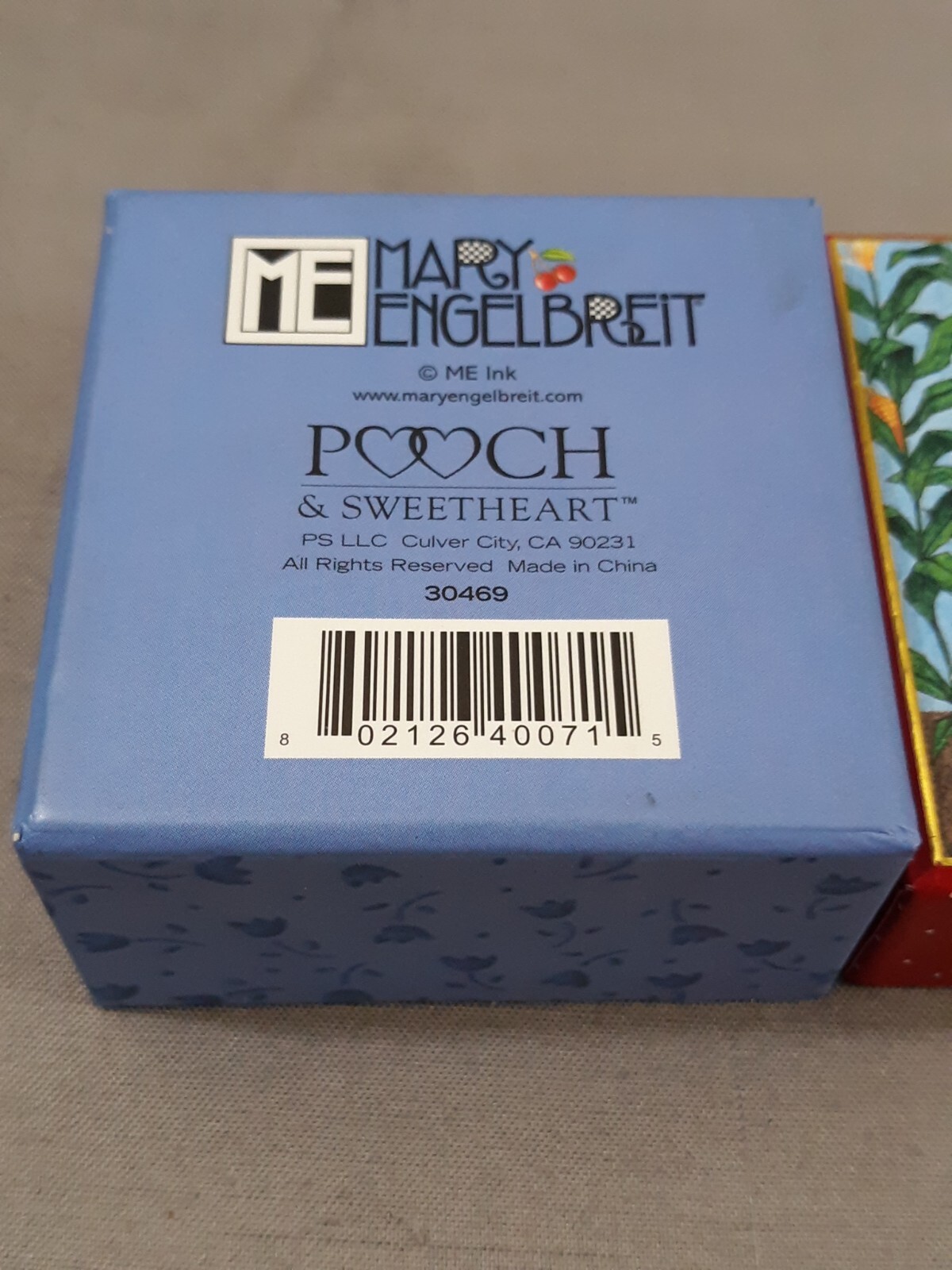 Mary Engelbreit Girl In Garden “Mud” Square Trinket Box Lined 30469
