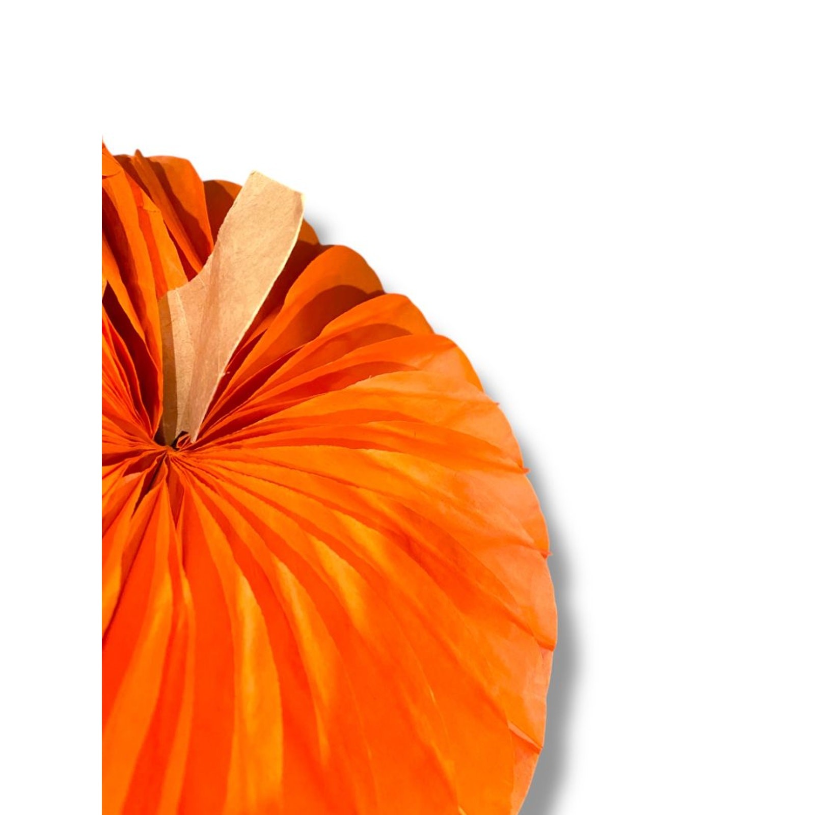 Vintage Set of 4 Honeycomb Centerpiece Decorations 10″ Orange Fall