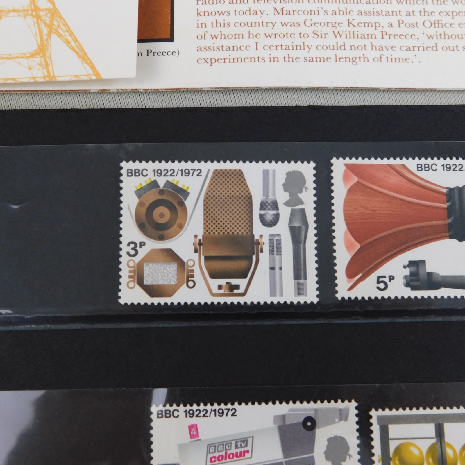BBC Broadcasting History British Presentation Pack #43 1972 British Mint Stamps