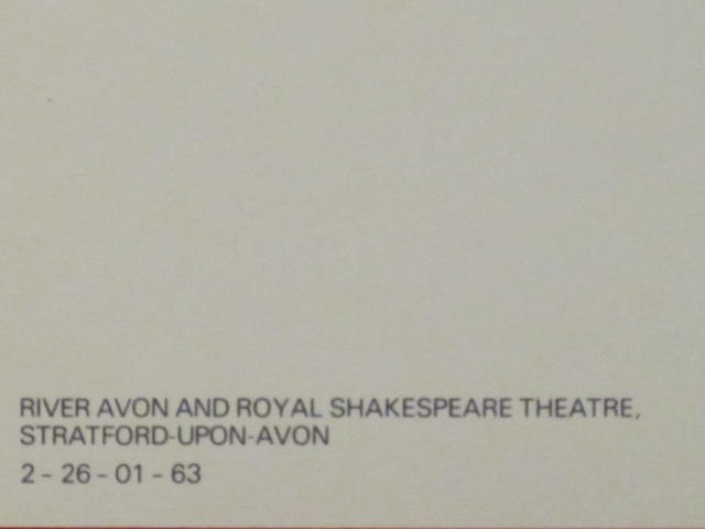 The Royal Shakespeare Theatre Postcard – Printed in Kent, England