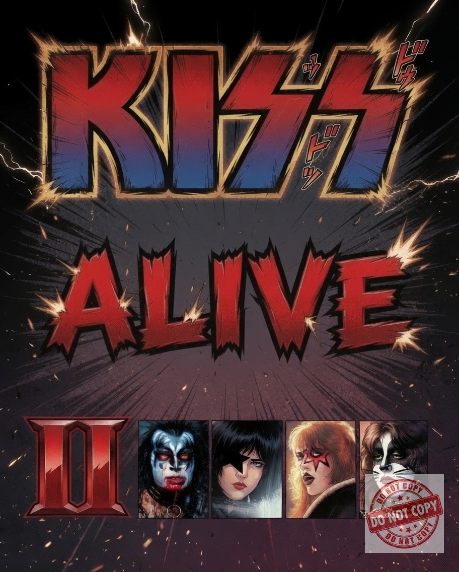 KISS Alive 2 Manga 8×10 Reprint