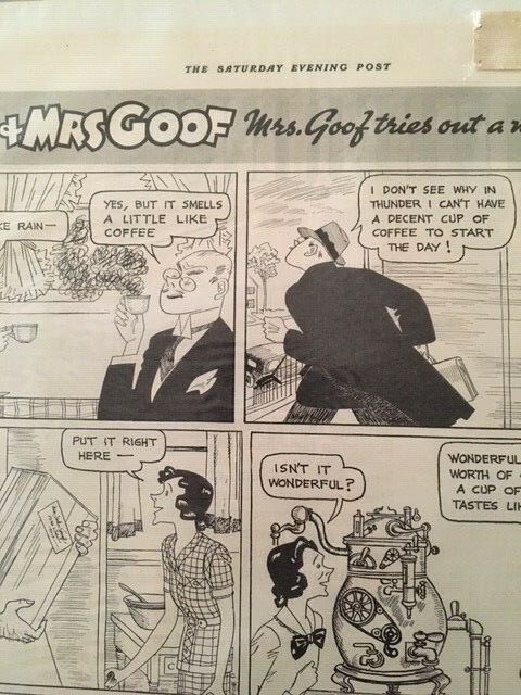 Vintage 1935 – Chase Sanborn Coffee Mr Mrs Goof Cartoon Magazine Print Ad