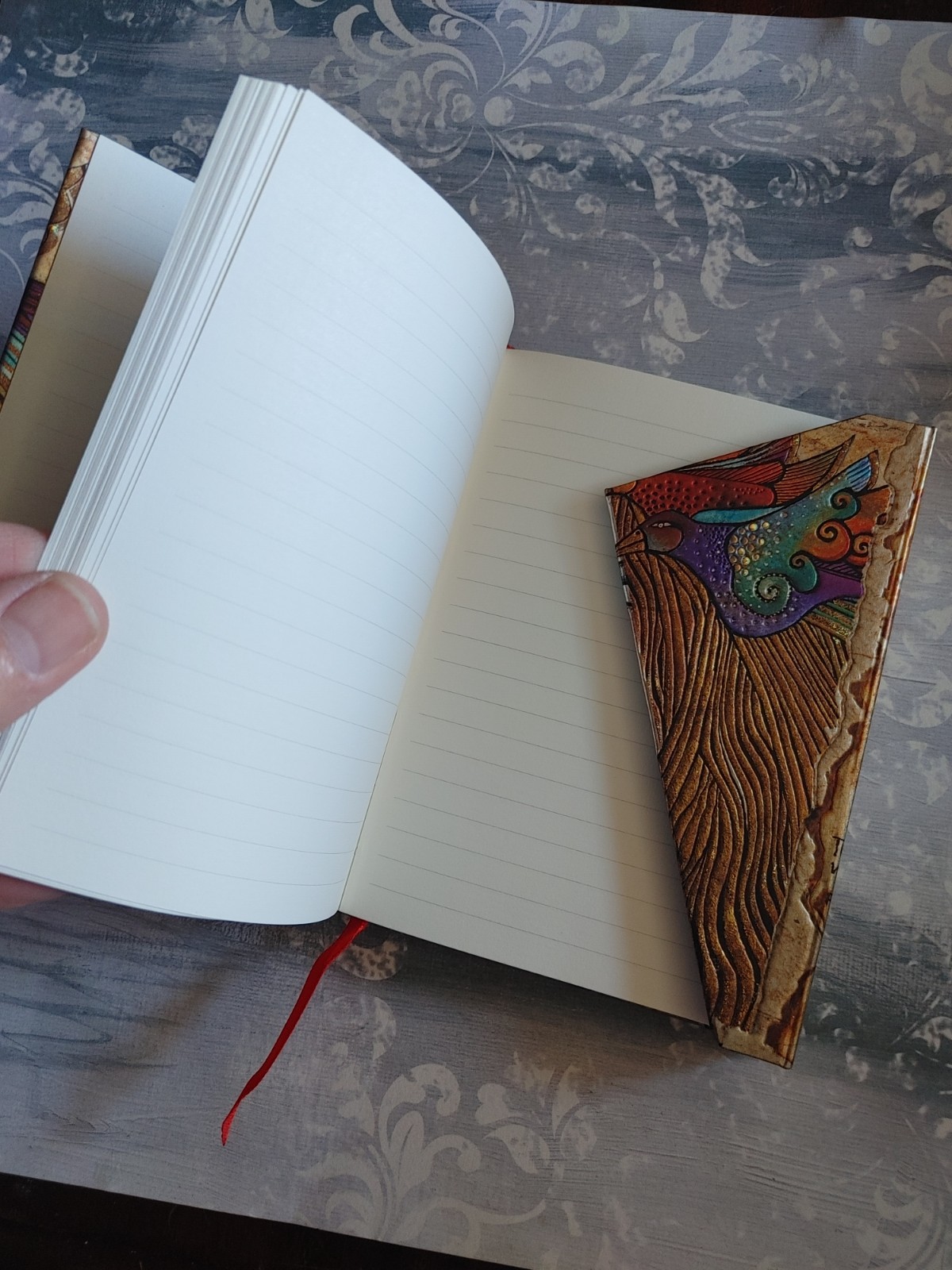 Vintage 1999 Laurel Burch self portrait metallic blank book small lined journal