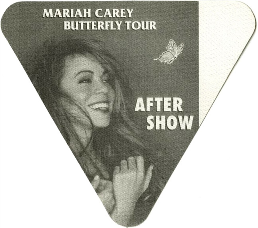 Mariah Carey 1998 Butterfly concert tour After Show Backstage Pass