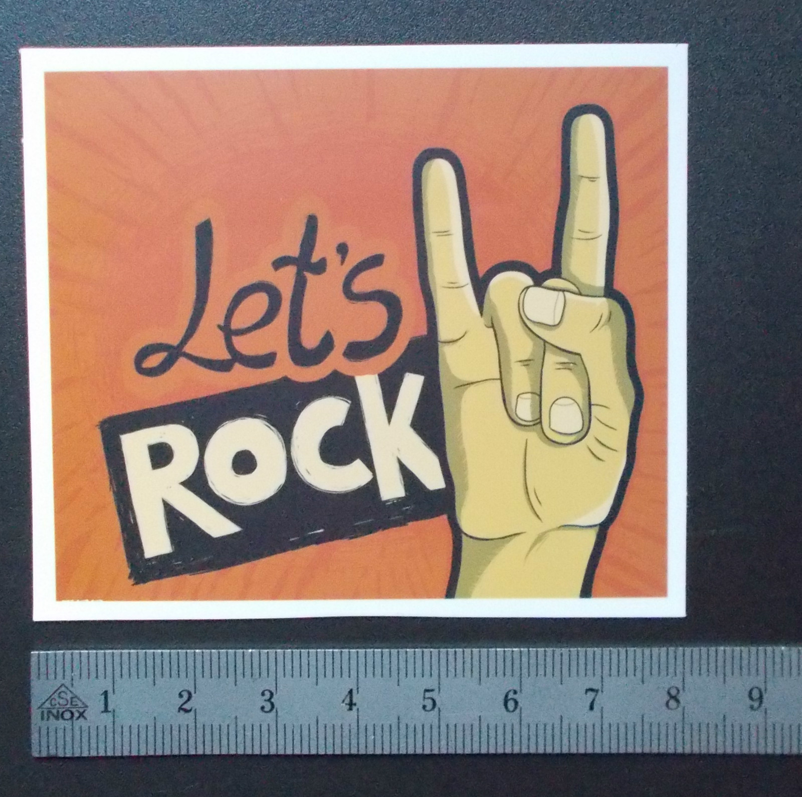 Sticker Decal Matte Look “Let’s Rock” Laptop, Stickerbomb