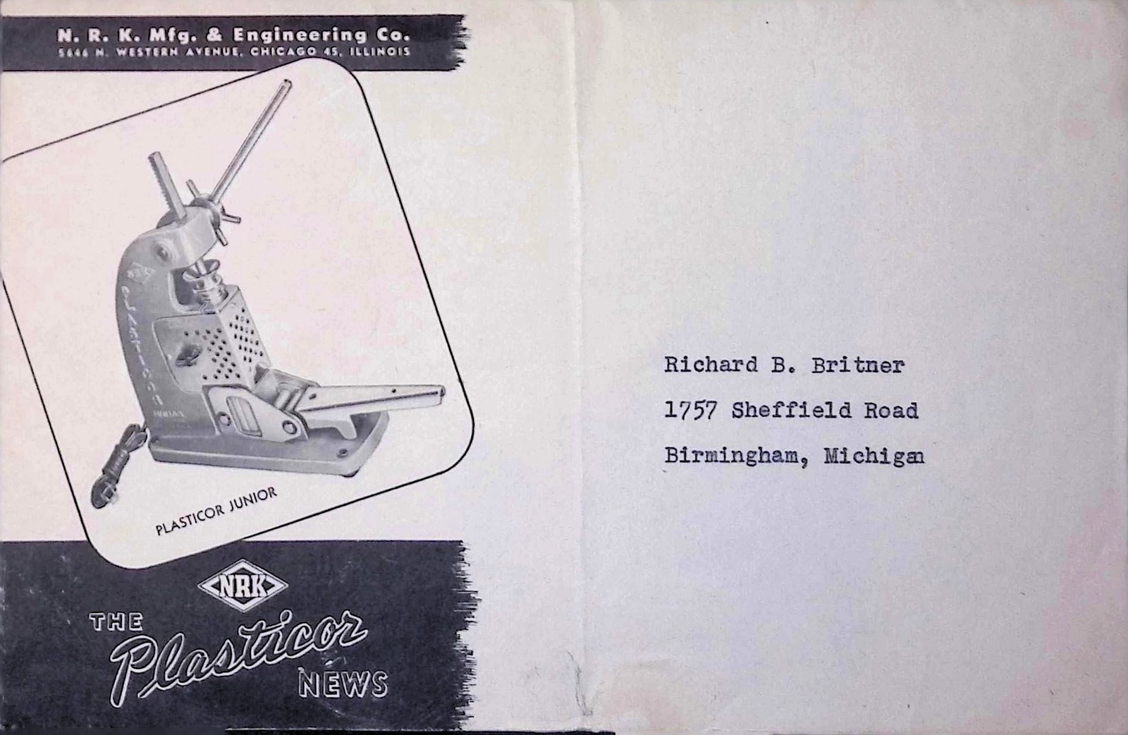 Plasticor News Promo Newsletter c1940s-50s Mid-Century Housewares Ephemera