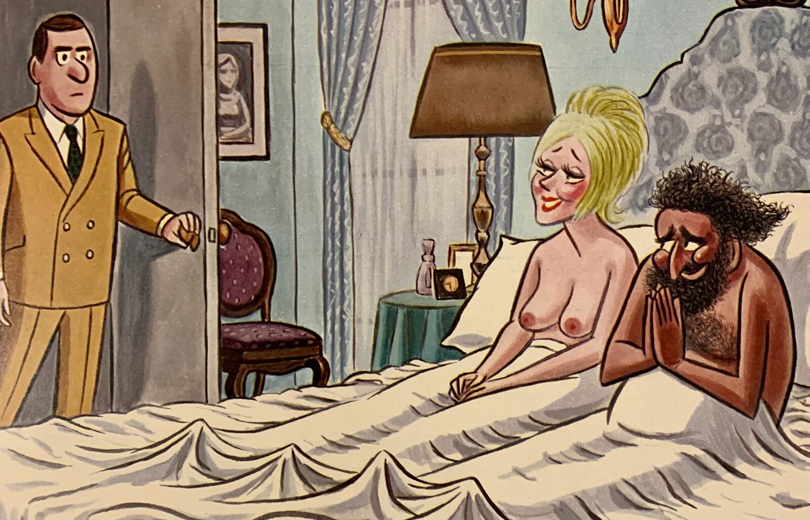 Playboy cartoon – “I’d like you to meet my guru” – 1974 – FRAMED – FREE SHIPPING
