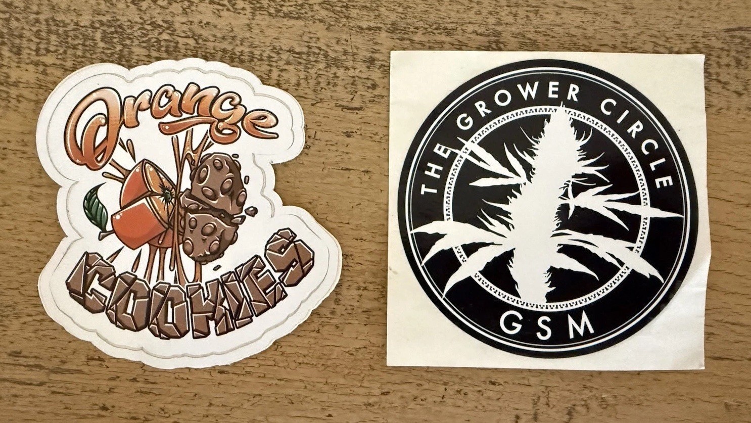 Marijuana Orange Cookies And The Grower Circle GSM Stickers