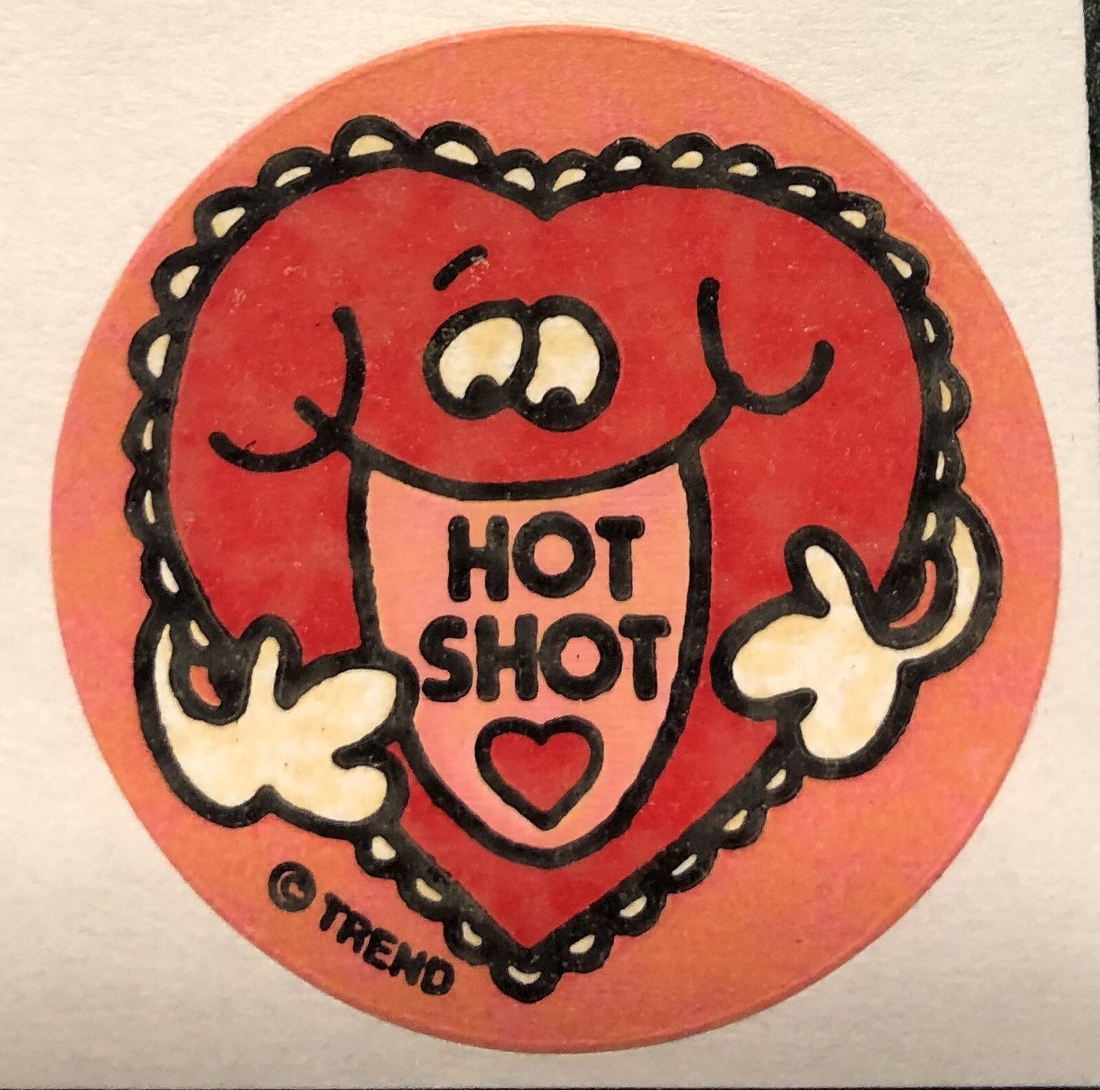 VTG 80s Trend Super Star Scratch & Sniff Stinky Sticker HOT SHOT Matte Original
