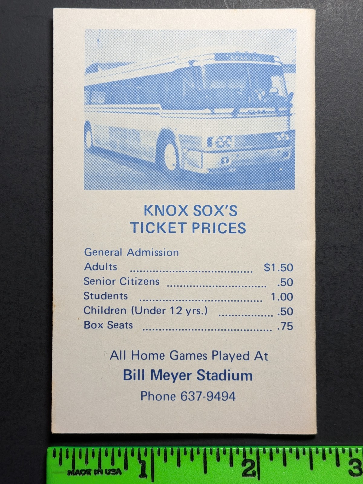 Knoxville Sox 1976 Foldout Baseball Pocket Schedule