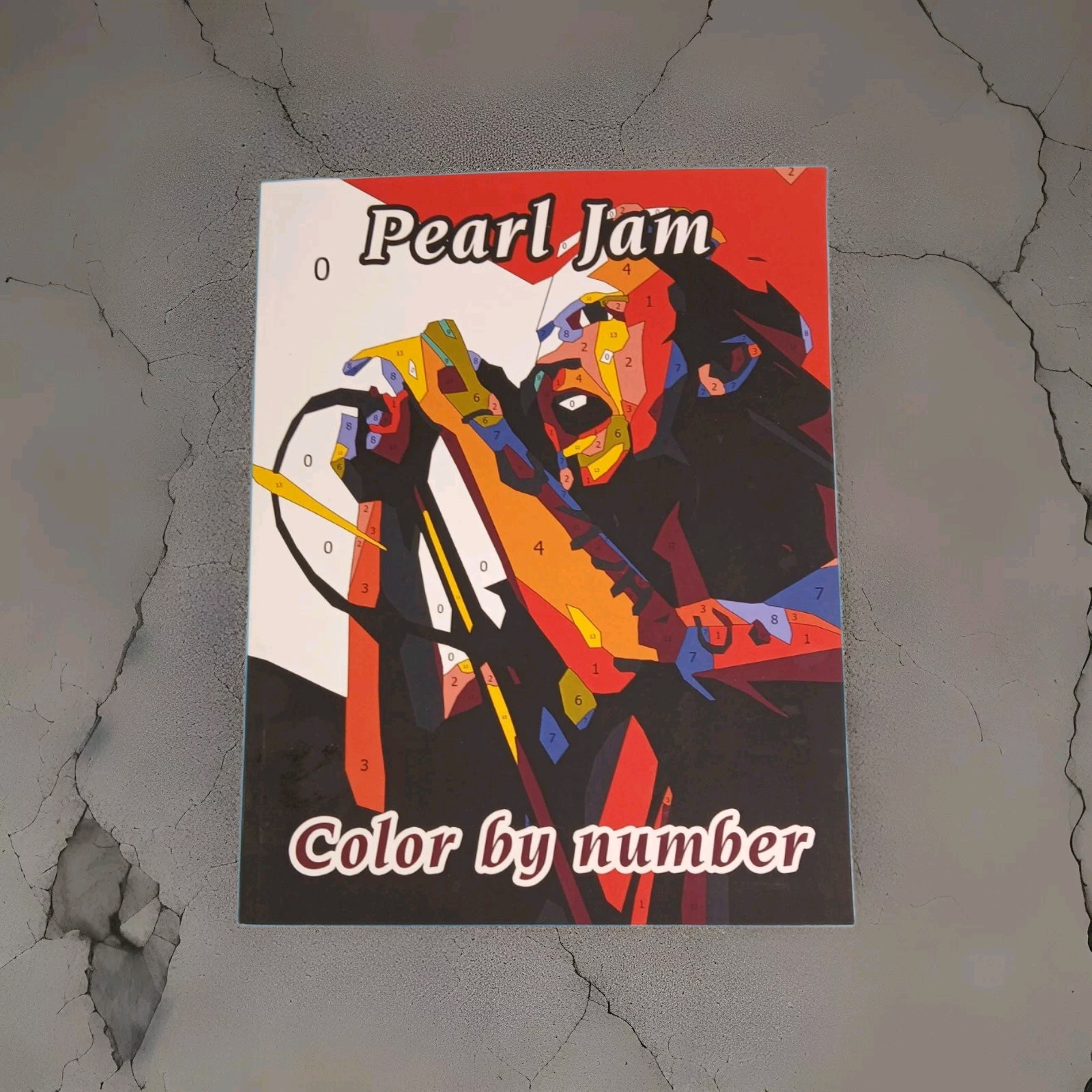 Rare Pearl Jam – Color by Number Adult Coloring Book for Color Pencils UNUSED