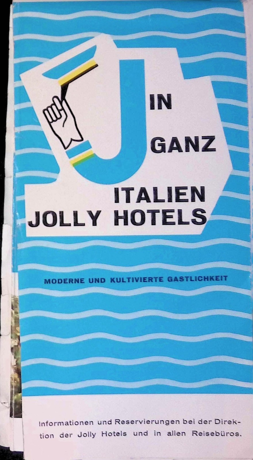 Jolly Hotels Brochure 1960s CIATSA Italy Map German Advert Vintage Hotel