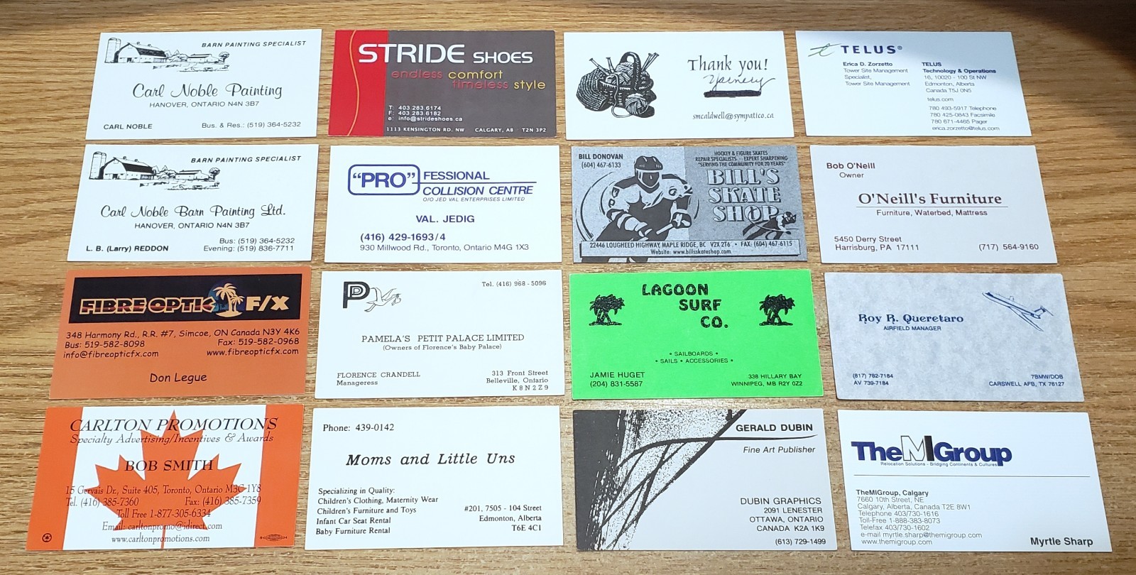 🔥 LOT of 100 CANADA Related BUSINESS CARDS for BUSINESS CARD COLLECTION L16