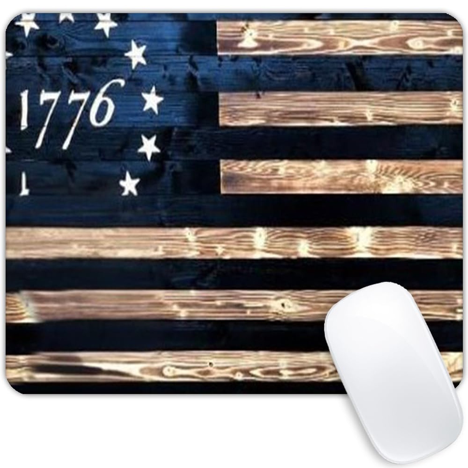 1776 Vintage American Flag Mouse pad Customized Mousepad Non-Slip Rubber Base…