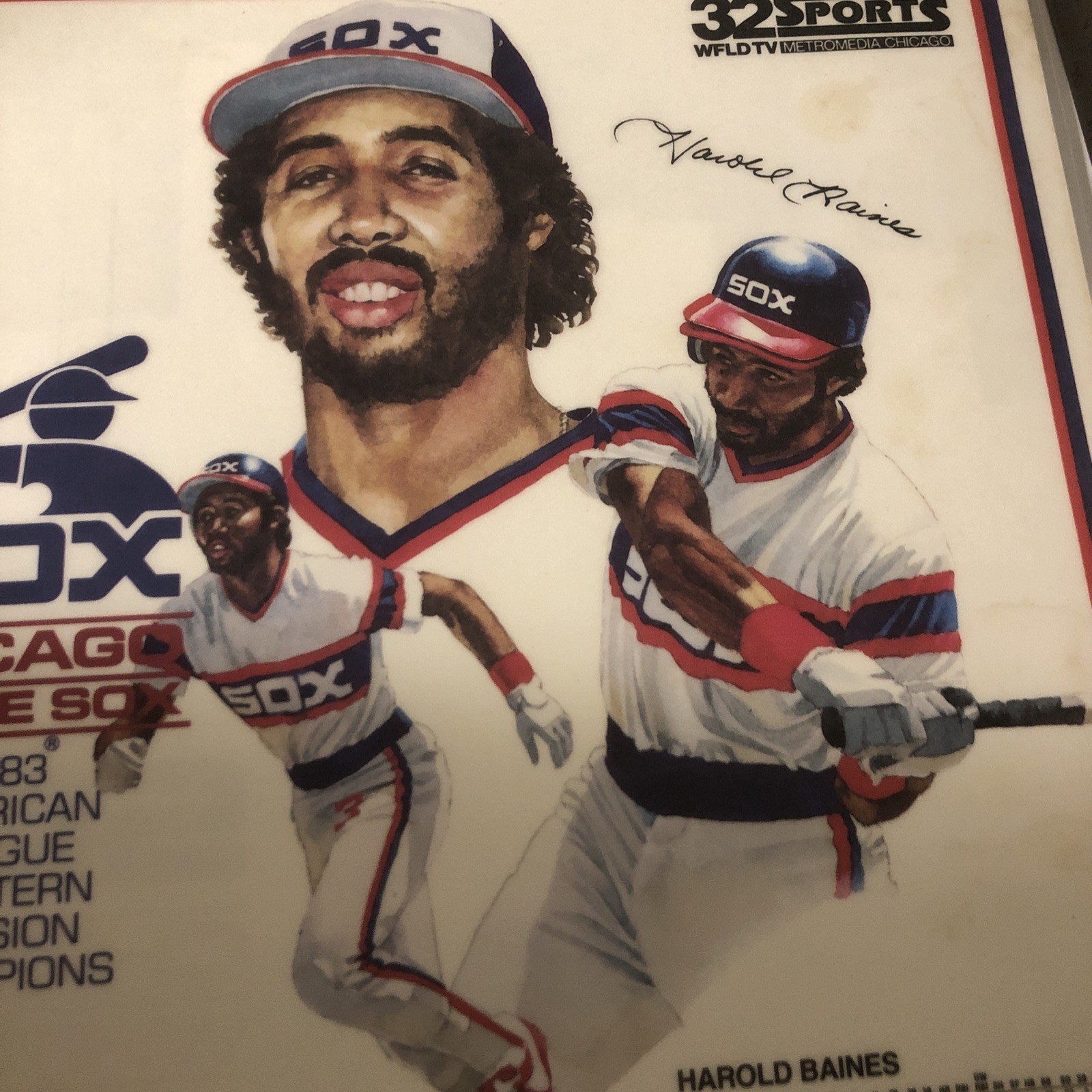 Vintage 1983 Signed (facsimile) Chicago White Sox Pizza Hut placemats. Lot Of 4