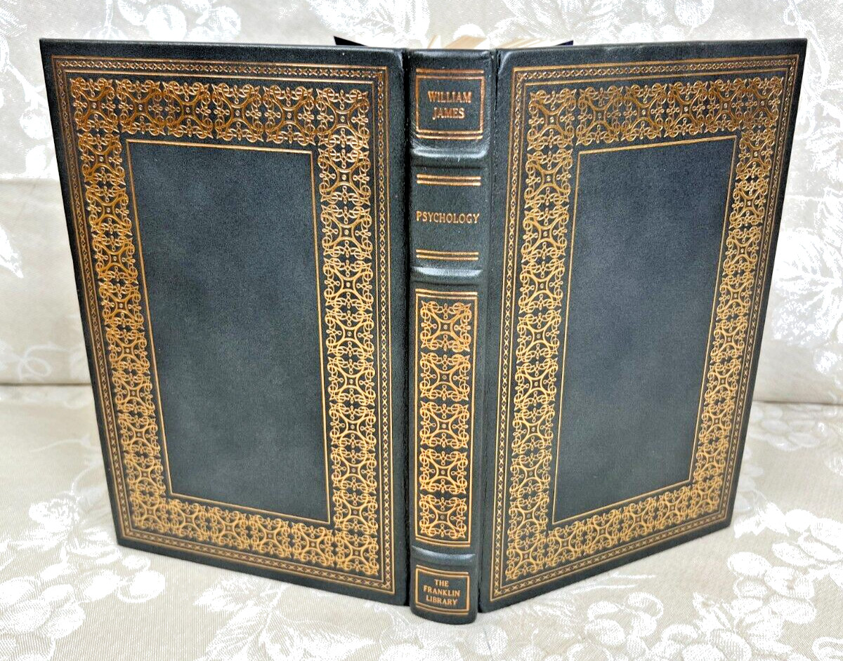 4 Franklin Library Books, Leather Bound 22K Gold Gilt William James & Others