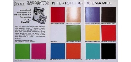 Sears Roebuck Catalog Page 1972 Interior Latex Paint Colors Gloss Colors