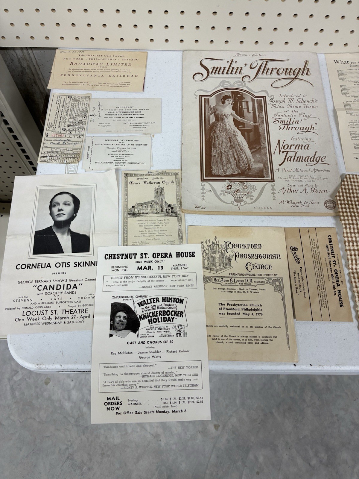 Vintage Theater Programs From 1939 Philadelphia