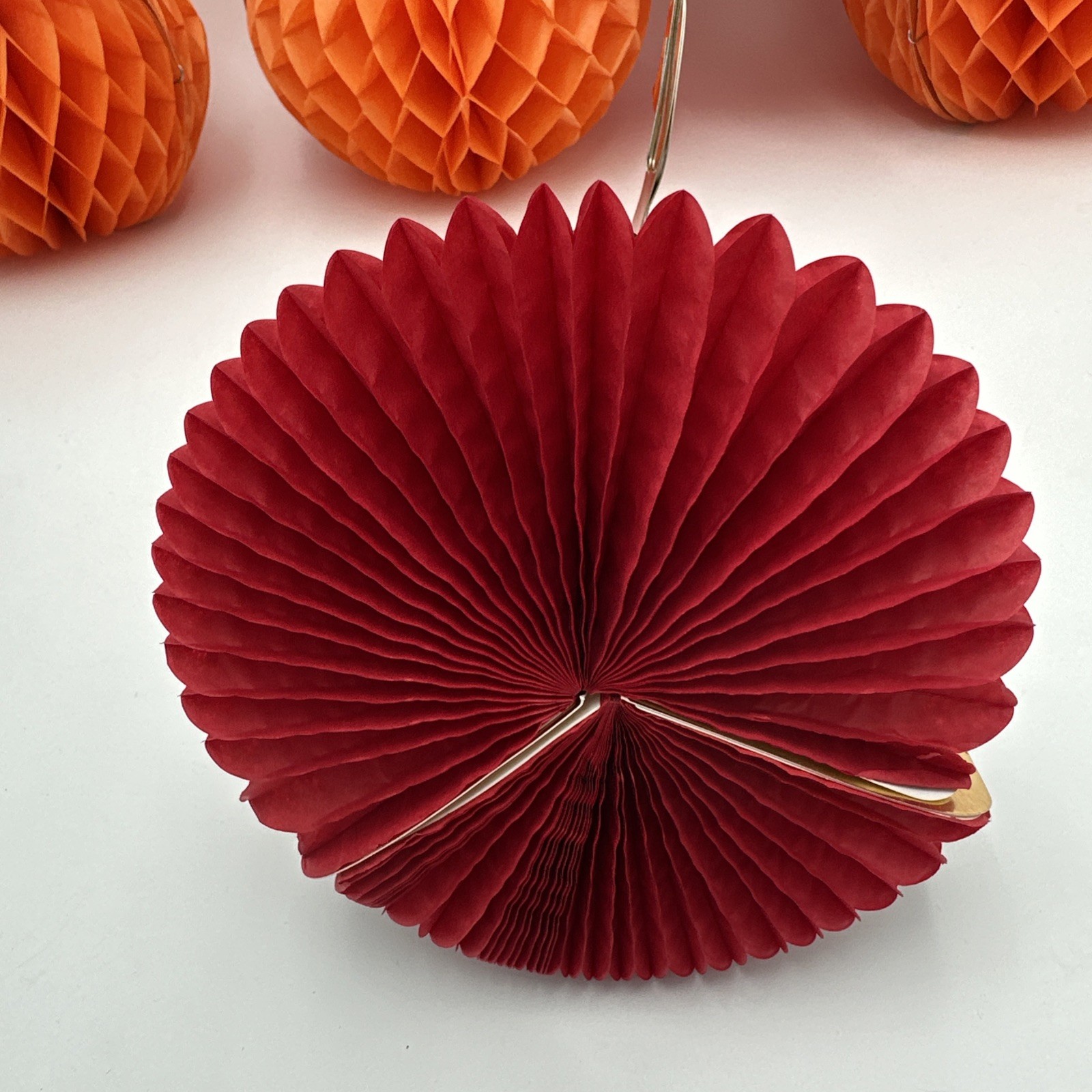 Vintage Set of 9 Fall Thanksgiving Honeycomb Centerpiece Decorations