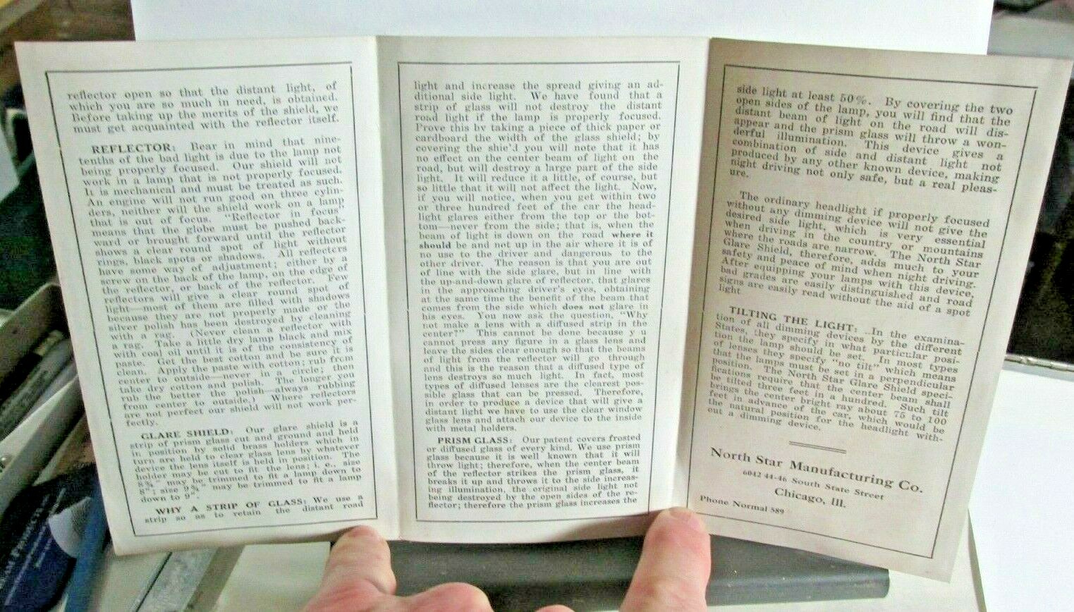 1921 NORTH STAR MFG CP DRIVING LIGHT Brochure Auto Light Automobile Lamps Autos