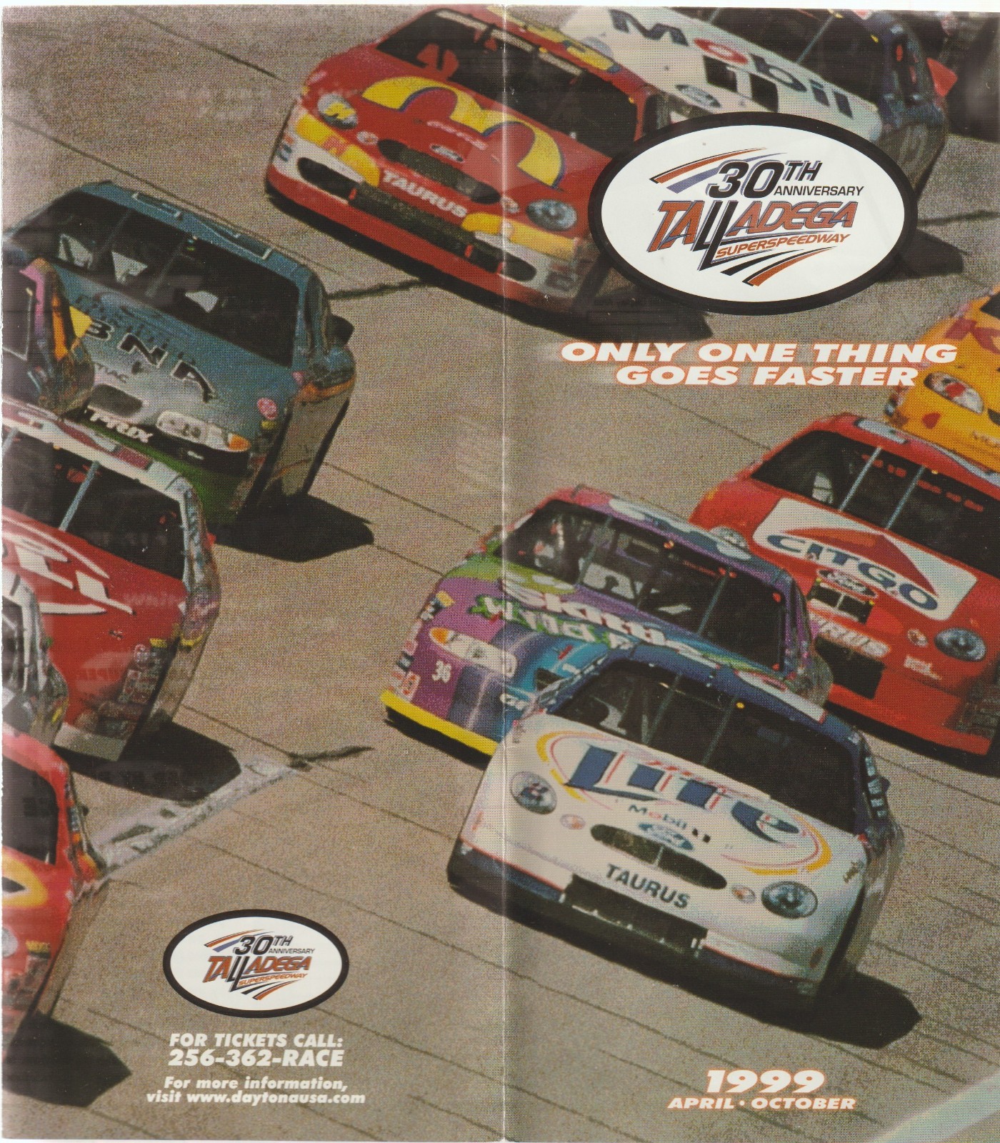 30th ANNIVERSARY TALLADEGA SUPERSPEEDWAY – TALLADEGA, ALABAMA 1999 BOOKLET